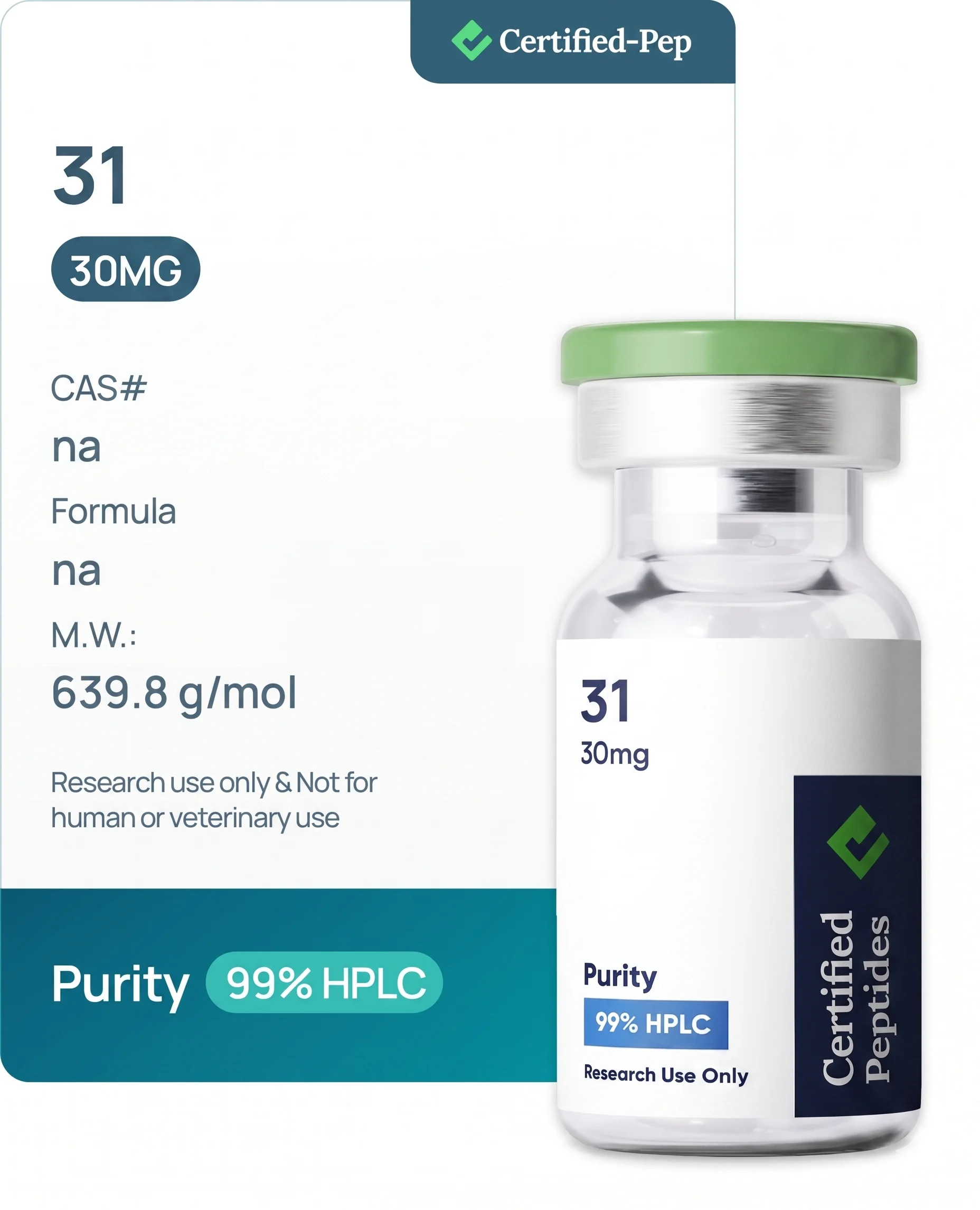 31 30MG — 10-point lab tested research peptide