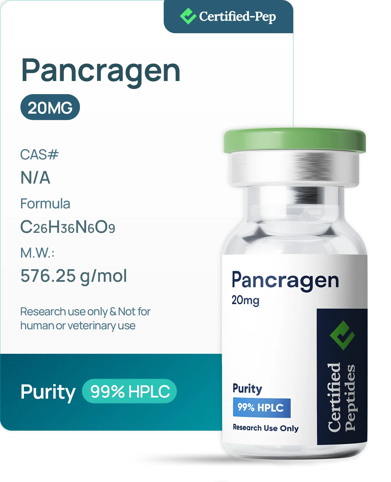 PANCRAGEN 20MG — 10-point lab tested research peptide