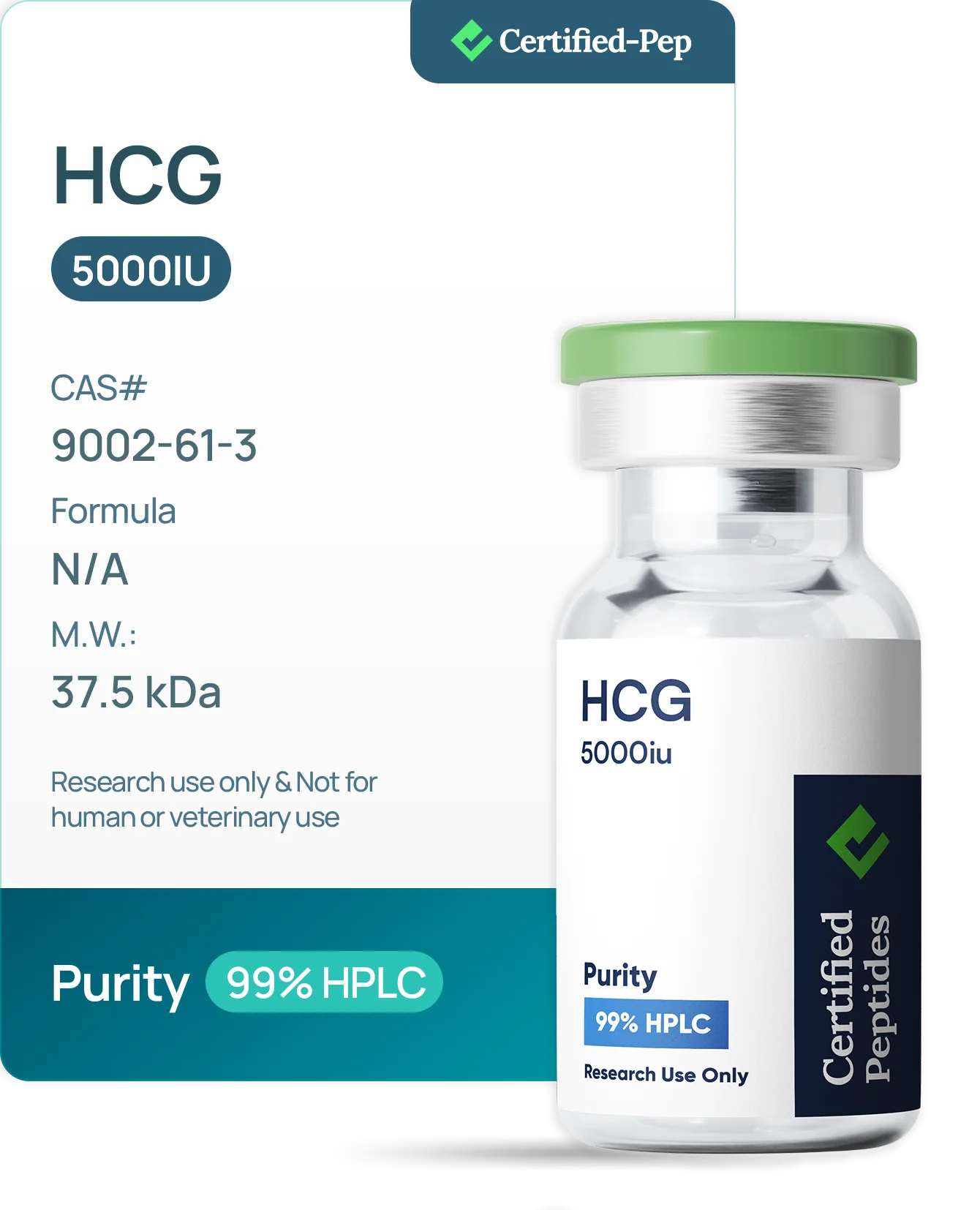 HCG 5000 IU — 10-point lab tested research peptide