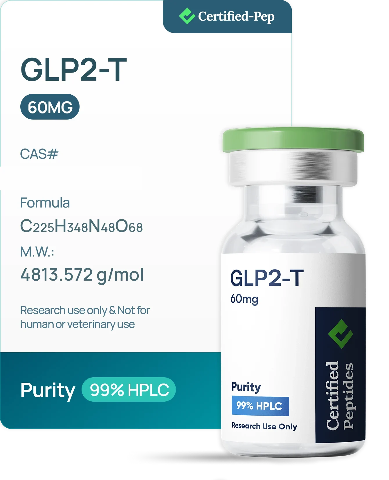 GLP2-T 60MG — 10-point lab tested research peptide