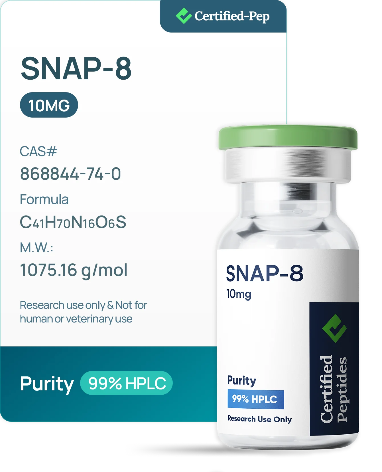 SNAP-8 10MG — 10-point lab tested research peptide