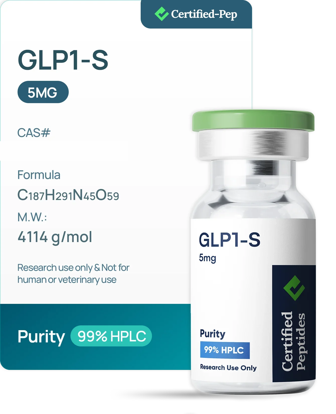 GLP1-S 5MG — 10-point lab tested research peptide