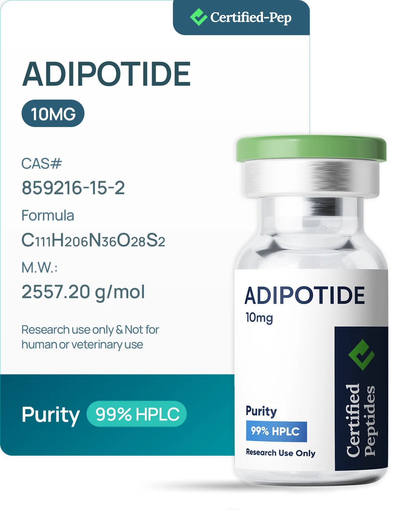 ADIPOTIDE 10MG — 10-point lab tested research peptide