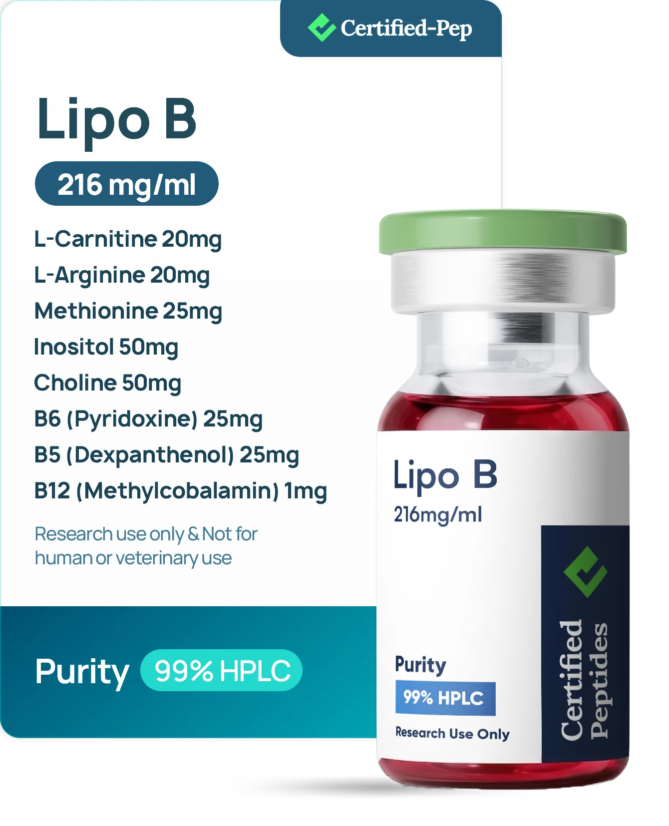 LIPO B 216 MG/ML — 10-point lab tested research peptide