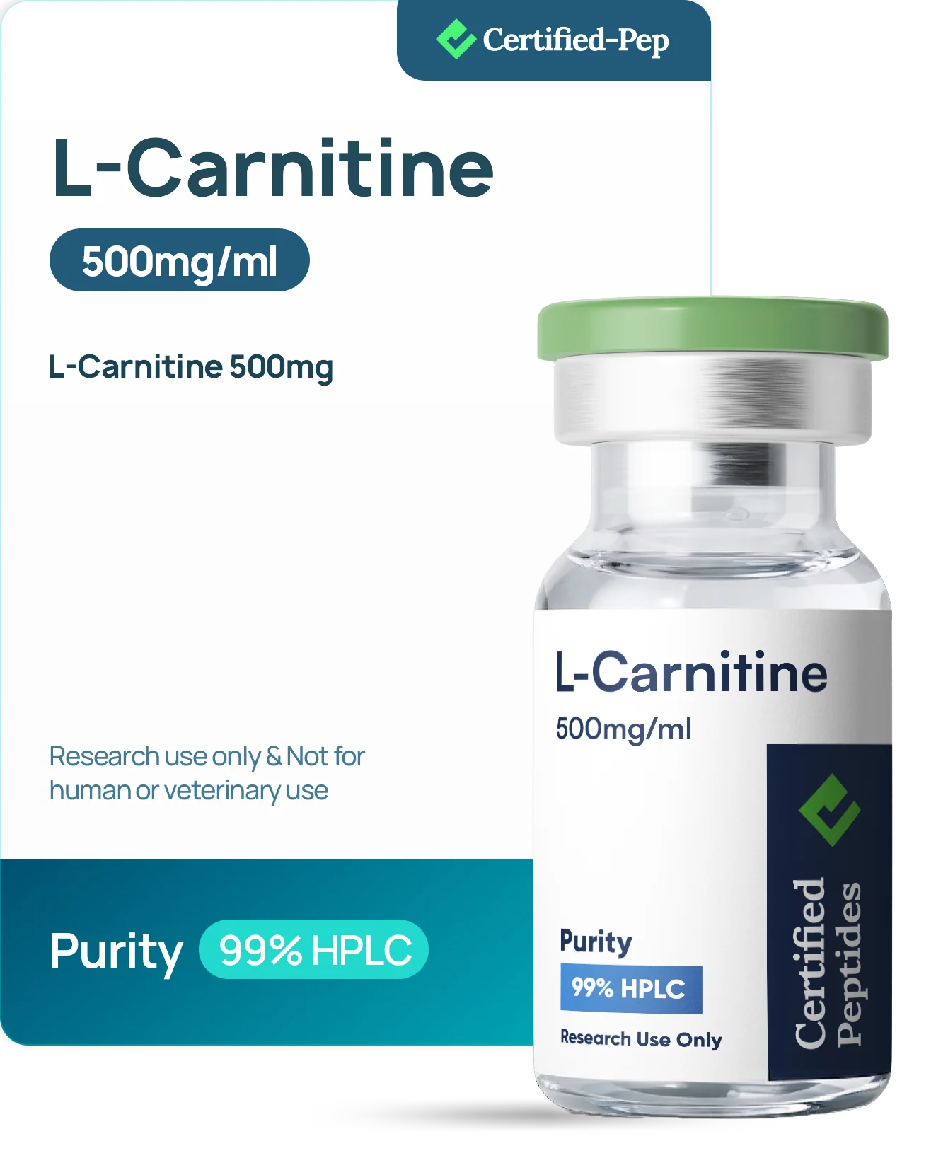 L-CARNITINE 500 MG/ML — 10-point lab tested research peptide