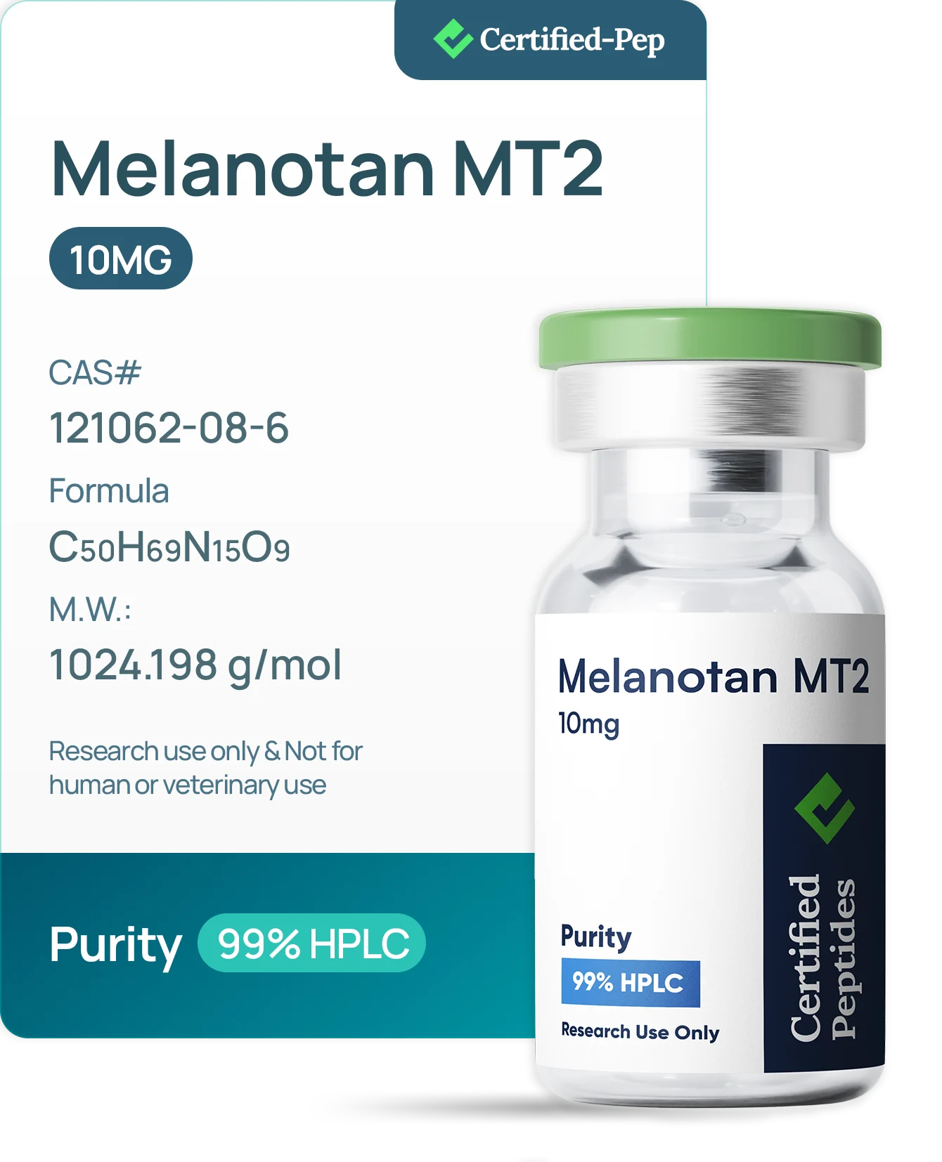 MELANOTAN -MT2- 10MG — 10-point lab tested research peptide